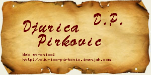 Đurica Pirković vizit kartica